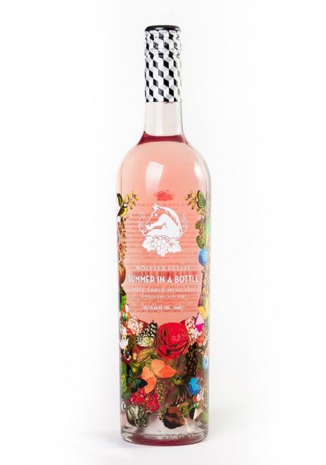 bottle of 2013 wolffer rose Hostess Gifts Summer, Summer In A Bottle, Best Roses, Rosé Wine, Wine Bottle Design, Wine Label Design, Rose Brand, Fancy Drinks, Wine Brands