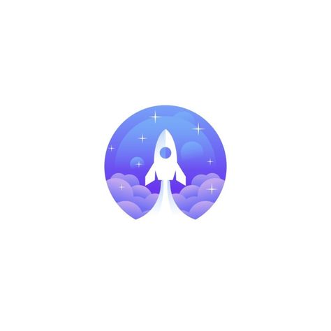 Creative Modern Rocket in Space logo design by Bojan Sandic #rocket #space  #spaceship  #logoinspiration #branding #logodaily #designing… Rocketship Logo, Spaceship Logo, Rocket Logo Design, Rocket In Space, Space Logo Design, Rocket Logo, Rockets Logo, Rocket Space, Space Logo