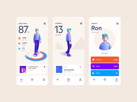 Interesting Apps, Application Ui Design, App Design Trends, Health App Design, Mobil Design, Health Apps, Ux Design Mobile, Ui Ux 디자인, Mobile Ux