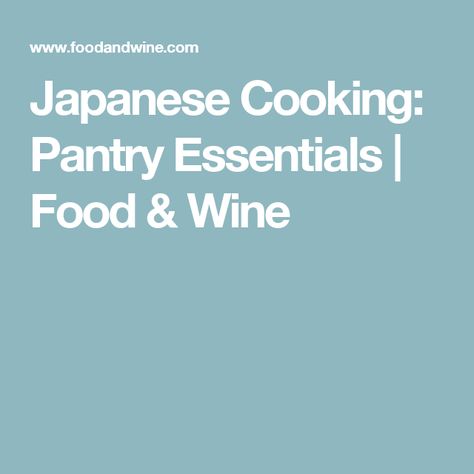 Japanese Meals, Cold Soba, Dashi Broth, Bunny Chow, Red Miso, Pickled Ginger, Pantry Essentials, Soba Noodles, Japanese Cooking