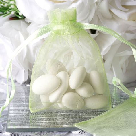 Pack of 10 - 3"x4" Mint Organza Drawstring Pouch Candy Favor Bags, Gift Bags for Wedding Favors Bridal Shower Treats, Candy Bag Favors, Cheap Favors, Candy Favors, Wedding Favor Bags, Party Gift Bags, Wedding Gift Favors, Wedding Party Favors, Candy Gifts