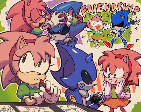 Metal Sonic, Sonamy Comic, Classic Sonic, Silver The Hedgehog, Sonic And Amy, Sonic 3, Blue Hedgehog, Sonic Franchise, Sonic Fan Art