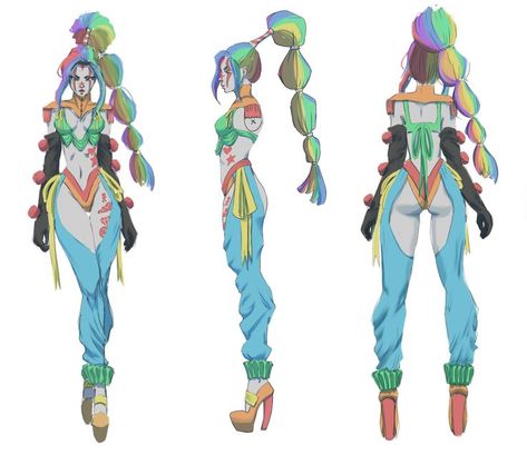 beautiful circus clown Performer Character Design, Circus Performer Outfit, Circus Character Design Male, Acrobat Character Design, Circus Performer, Female Jester Character Design, Clown Hair Drawing, Rainbow Clown, Dnd Circus Character