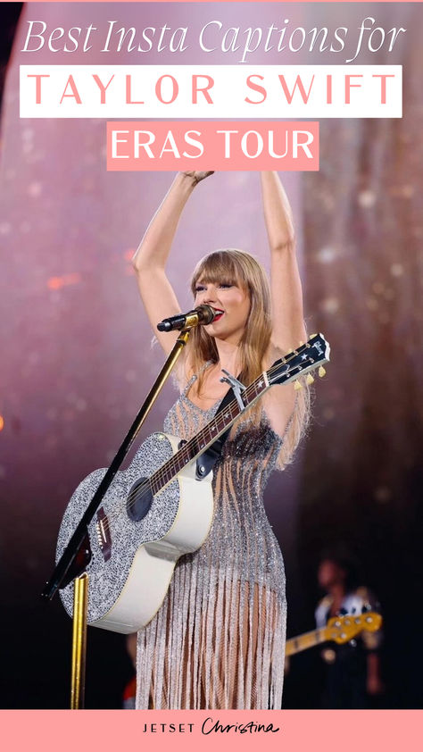 The ultimate collection of captions tailored to each iconic Taylor Swift era – from 'Fearless' to 'Red (Taylor's Version).' Elevate your posts and relive the magic of each era with these handpicked captions. Your Instagram game just got a major upgrade! 📸💖 #TaylorSwift #ErasTour #InstagramCaptions #SwiftieLife Eras Tour Captions Taylor Swift, Taylor Swift Party Captions, Taylor Swift Letter Board Ideas, Taylor Swift Concert Captions, Taylor Swift Eras Tour Instagram, Taylor Swift Ig Captions, Eras Tour Captions, Taylor Swift Captions Instagram, Eras Tour Instagram