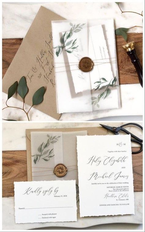 these gold wax seals, come on! Destination Wedding Themes, Eucalyptus Wedding Invitation, Handmade Wedding Invitations, Greenery Wedding Invitations, Destination Wedding Planning, Beach Wedding Invitations, Gold Invitations, Simple Wedding Invitations, Gold Wedding Invitations