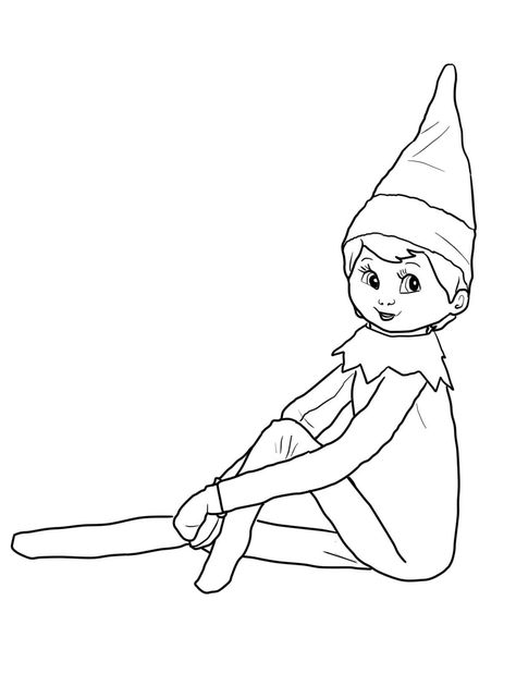 Elf on the Shelf Coloring Sheets for Children | Educative Printable Elf On The Shelf Coloring, Elf Coloring, Santa Coloring, Snowflake Coloring Pages, Kids Christmas Coloring Pages, Coloring Christmas, Shelf Elf, Coloring Printables, Coloring Pages Inspirational