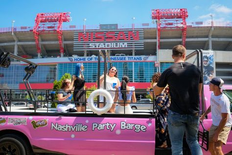 Nashville Party Bus Guide | Nashville Guru 50th Birthday Nashville, Party Bus Bachelorette, 21st Birthday In Nashville, Nashville Party Bus, Combined Bachelorette/bachelor Party Nashville, White Limousine Nashville, River Queen, Party Tub, Party Barge