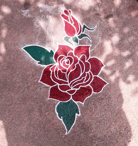 Oil paint rangoli design | Rose flower rangoli design Oil Paint Rangoli, Rose Rangoli Designs, Paint Rangoli, Painting Rangoli Design, Rose Rangoli, Ads Creative Advertising Ideas, Colorful Rangoli, Advertising Ideas, Colorful Rangoli Designs