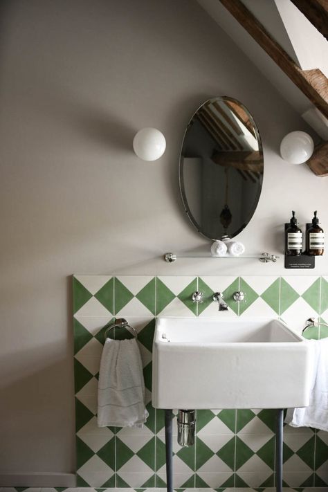 Our Visit to Cotswold Farm Hideaway | JUNE Swiss Interior Design, Bert And May Tiles, Bathroom Things, Beautiful Bedside Tables, Small Cottages, Bad Inspiration, Bathroom Tiles, Cabin Life, Bathroom Designs