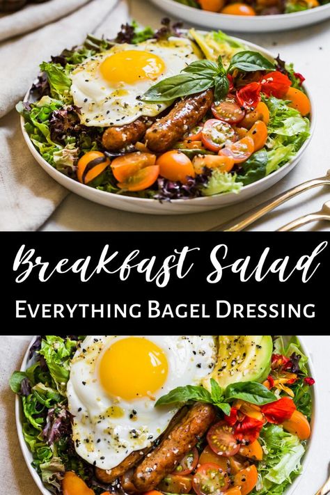 E2m Salad Week, Breakfast Salad Vegetarian, Eggs And Salad Breakfast, Salad For Breakfast Mornings, Keto Breakfast Salad, Rise And Run Recipes, Salad Breakfast Ideas, Breakfast Salad Recipes, Egg Bowl Breakfast