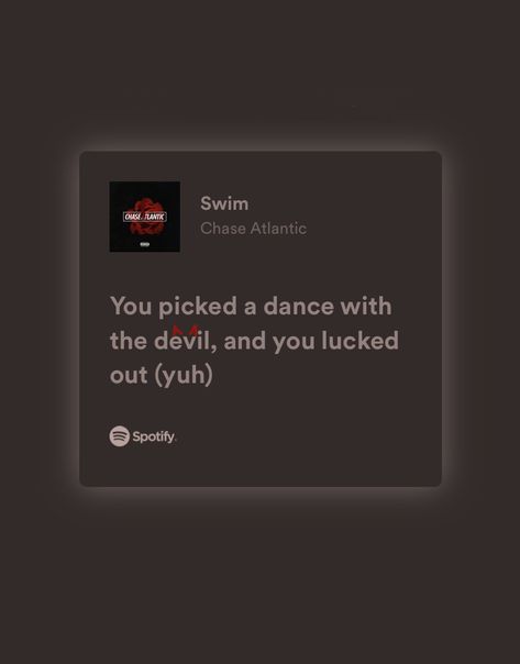 Swim Chase Atlantic Lyrics, Swim Chase Atlantic Spotify, Swim Lyrics, Swim Chase Atlantic, Emmy Core, Spotify Card, Dye Wallpaper, Devils Night, Chase Atlantic