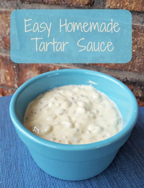 Easy Homemade Tartar Sauce Homemade Tartar Sauce Easy, Easy Tartar Sauce, Tartar Sauce Recipe, Sauce Tartare, Homemade Tartar Sauce, Homemade Condiments, Marinade Sauce, Gravy Sauce, Tartar Sauce