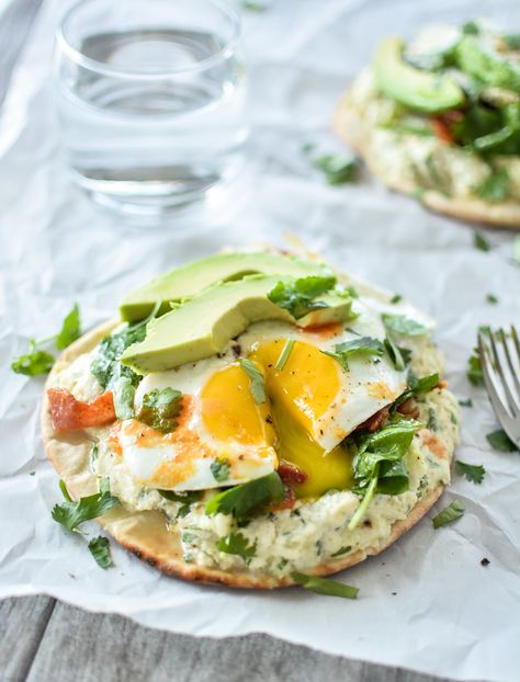 Extra Cheesy Breakfast Pitas with Bacon and Avocado