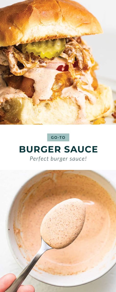 Sour Cream Burger Sauce, Best Smash Burger Sauce, Sweet And Spicy Burger Sauce, Smash Burger Sauce Easy, Low Calorie Burger Sauce, Healthy Burger Sauce Greek Yogurt, Turkey Burger Sauce Recipes, Hamburger Aioli Sauce, Burger Sauce No Mayo