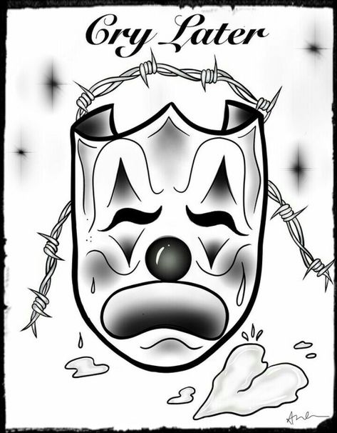 Cholo Clown Drawing, Chicano Clown Drawing, Gangster Clown, Chicano Lettering, Shading Drawing, Ballpoint Pen Art, Estilo Cholo, Coloring Pages For Grown Ups, Cholo Art