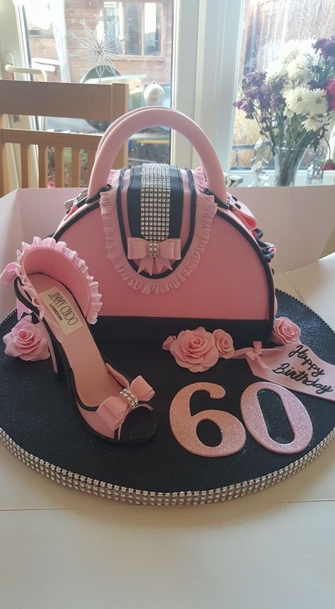 Hand bag Cake Bags Ideas, Diva Cakes, Handbag Cakes, Shoe Cakes, Purse Cake, Shoe Cake, 60th Birthday Cakes, Bags Ideas, Birthday Cakes For Women