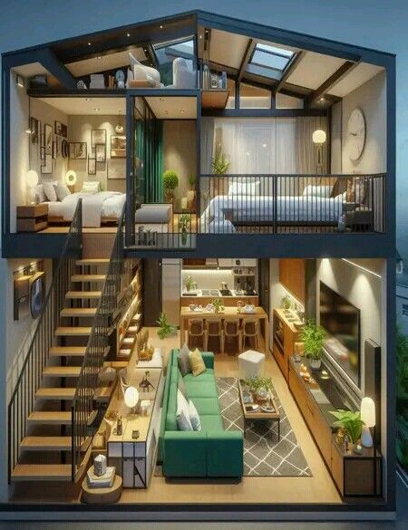 Small Loft Apartment Layout, Tiny House Remodel, Loft Layout, Loft House Design, Diy Tiny House, Tiny House Loft, Tiny House Inspiration, House Floor Design, House Layout Plans