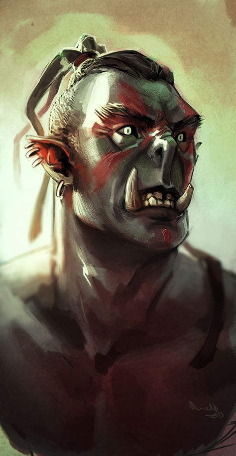 Orsimer by TheMinttu on DeviantArt Rpg Monsters, Half Orc, Orc Warrior, Male Portraits, Elder Scrolls Art, Heroic Fantasy, Fantasy Portraits, Fantasy Races, Dungeons And Dragons Characters