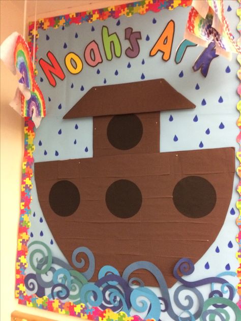 Noah Ark Bulletin Board Ideas, Noah's Ark Bulletin Board, Noahs Ark Bulliten Boards, Noah's Ark Bulletin Board Ideas, Noah’s Ark Classroom Theme, Noahs Ark Vbs, Noahs Ark Preschool, Noahs Ark Theme, Reception Class