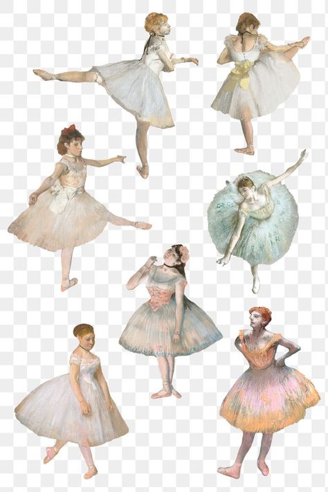 Degas Ballet, Ballerina Tattoo, Elements Of Dance, Degas Ballerina, Ballet Illustration, Ballerina Illustration, Ballet Decor, Dance Tattoo, Degas Paintings