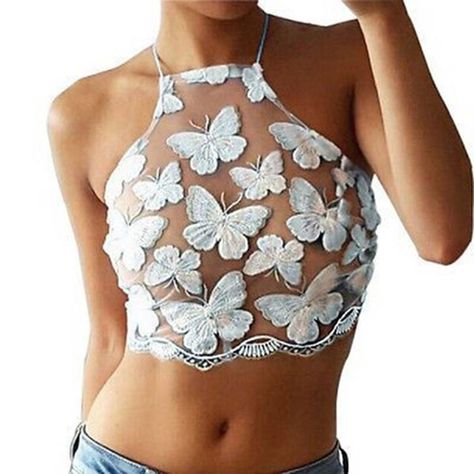 d9731321ef4e063ebbee79298fa36f56desc52898140ri Crop Top Outfits Summer, Blusas Crop Top, Womens Outfits, Fest Outfits, T Shirt Crop Top, Crop Top Outfits, Crop Top Shirts, Good Design, Sleeveless Crop Top