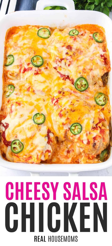 Salsa Chicken Casserole, Cheesy Salsa Chicken, Salsa Chicken Bake, Cheesy Chicken Recipes, Mexican Chicken Recipes, Leftover Chicken Recipes, Salsa Chicken, Cream Cheese Chicken, Weeknight Dinner Recipe