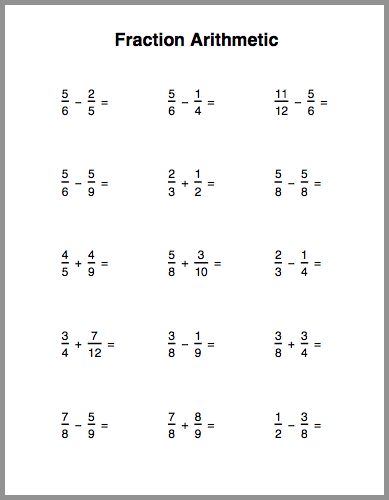 Fraction Arithmetic Mixed Fractions Worksheets, Fraction Addition, Unlike Fractions, Subtract Fractions, Addition Of Fractions, Math Fractions Worksheets, Mixed Fractions, Fraction Practice, Math Fact Worksheets