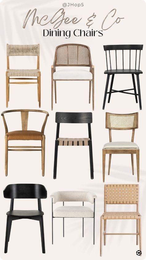 Dining Chairs Mixed Styles, Weston Home Chelsea Dining Chair, Low Dining Chairs, Wood Chairs With Cushions, Mcgee And Co Dining Chairs, Chair For Round Dining Table, Traditional Dining Chairs Wood, Round Dinning Room Table And Chairs, Boho Kitchen Chairs