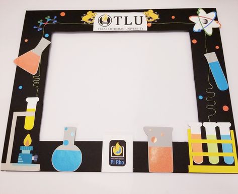 Made this photo frame for my sons school event #madscientist #chemistry #partyideas #diy #photoframe #funideas more items on FB and IG @crestionswithgrace Science Frame, Decoration For Science Fair, Tlm For Chemistry, Chemistry Decorations Ideas, Science Photo Booth, Chemistry Lab Decoration Ideas, Science Day Decorations, Chemistry Decor, Science Expo Decorations