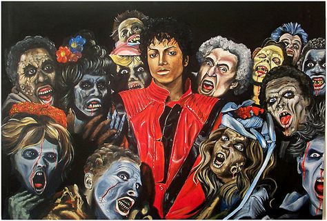 Michael Jacksons Thriller by JeremyWorst.deviantart.com on @deviantART Soul Colors, Thriller Michael Jackson, Popular Paintings, Michael Jackson Thriller, Modern Art Paintings, King Of Pops, African American Art, Drawing Artwork, Black Art