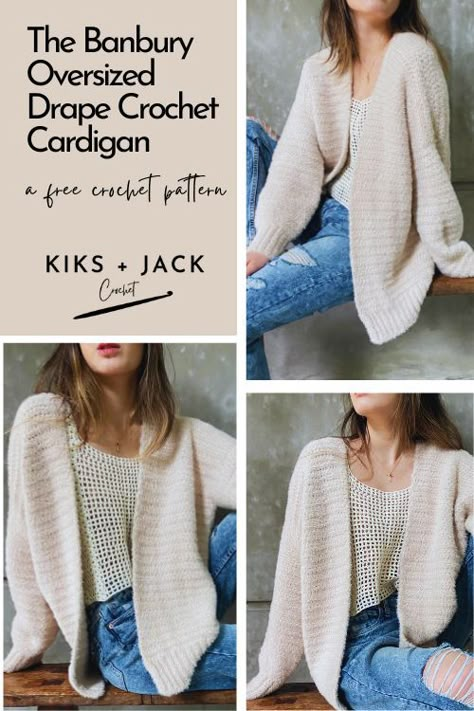 Crochet Trench Coat Pattern, Rectangle Cardigan Crochet, Crochet Cardigan Template, Crochet Coatigan Free Pattern, Free Knitting Patterns Cardigan, One Piece Crochet Cardigan Free Pattern, Crochet Cardigan With Buttons, Diy Crochet Cardigan Free Pattern, Crochet Oversized Cardigan Pattern Free