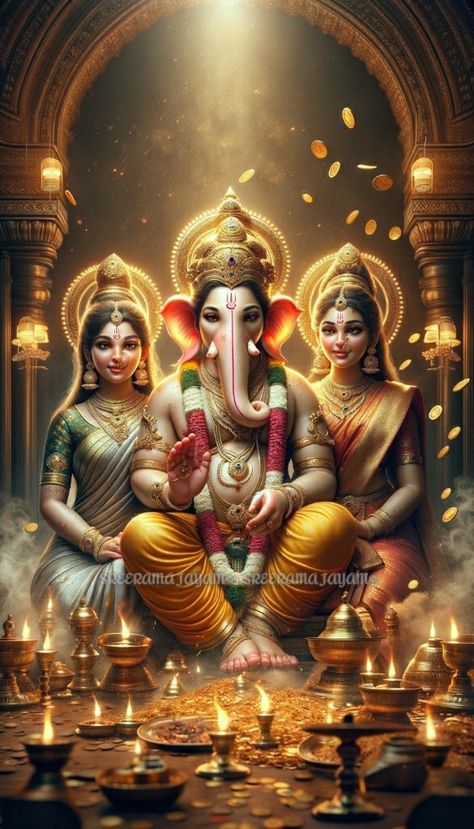 Laxmi Ganapathi Images, Ridhi Sidhi With Ganesh, Venkateswara Swamy Images Hd 1080 Wallpaper, Ganpati Photo Hd, Photos Of Ganesha, Ganpati Bappa Wallpapers, God Pics, Peacock Images, Ganpati Bappa Photo