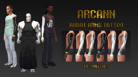 Arcann's prosthetic - a tattoo Ts4 Prosthetic Cc, Prosthetic Arm Sims 4 Cc, Sims 4 Prosthetic Arm, Sims 4 Cc Prosthetic Arm, Sims 4 Cc Prosthetic, Sims 4 Prosthetic Cc, Prosthetic Arm, Prosthetic Leg, Sims 4 Cc