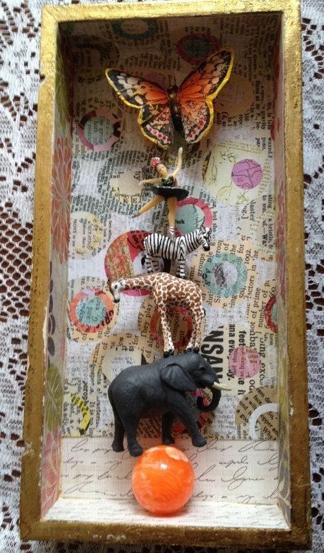 Box Assemblage, 3d Collage, Shadow Box Art, Found Object Art, Altered Boxes, Tin Art, Junk Art, Recycled Art, Assemblage Art