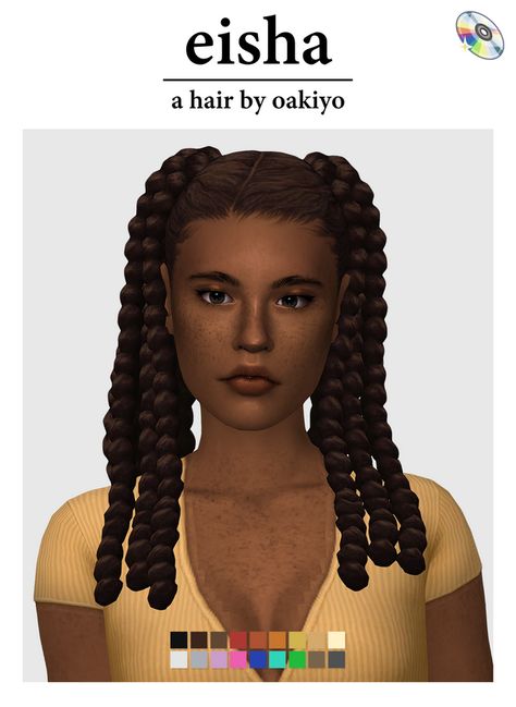 Eisha Hair | oakiyo on Patreon Ts4 Black Hair, Ts4 Afro Hair, Sims 4 Hair Accessories Cc, Sims Black Hair Cc, Sims 4 Curly Hair Maxis Match, Sims 4 Cc Afro Hair, Sims 4 Afro Hair Cc, Sims 4 Cc Black Hair, Sims 4 Maxis Match Hair