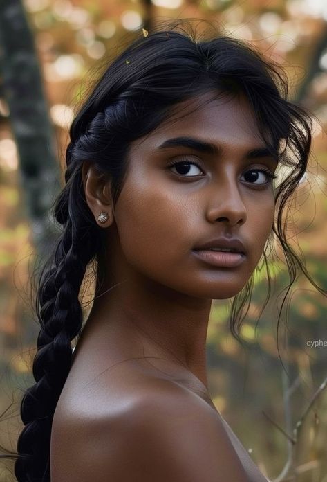 Black Character Hairstyles, Indian Women Hairstyles, Indian Portrait Photography, Tamil Women, Indian Woman, New Hairstyle, Face Photography, Casual Sweater, Dark Skin Women