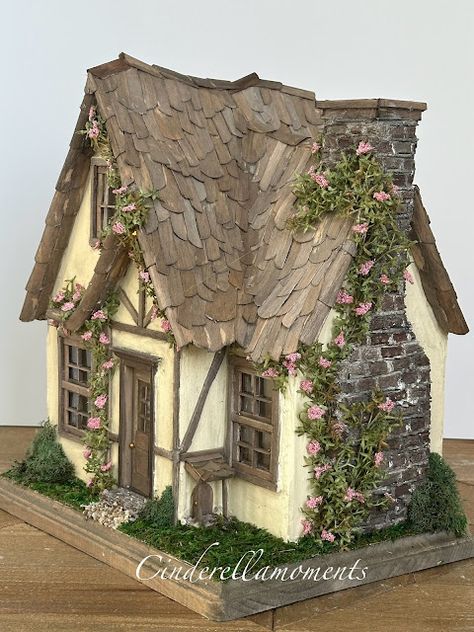 Cinderella Moments: Mme. Merveilleuse Half Scale Commission The Orchid Dollhouse, Miniature Buildings Scale Model, Half Scale Dollhouse, Elf Furniture, Fairytale Cottage Interiors, Cardboard House Diy, Fairy Doll House, Fairy Cottage House, Scale Model Homes