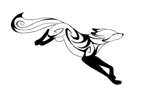 I like the fox jumping down outline but not the tribal design ... Celtic Zodiac, Tattoo Painting, Fox Tattoo Design, Fox Drawing, Fox Tattoo, Desenho Tattoo, Fox Design, Fox Art, Trendy Tattoos