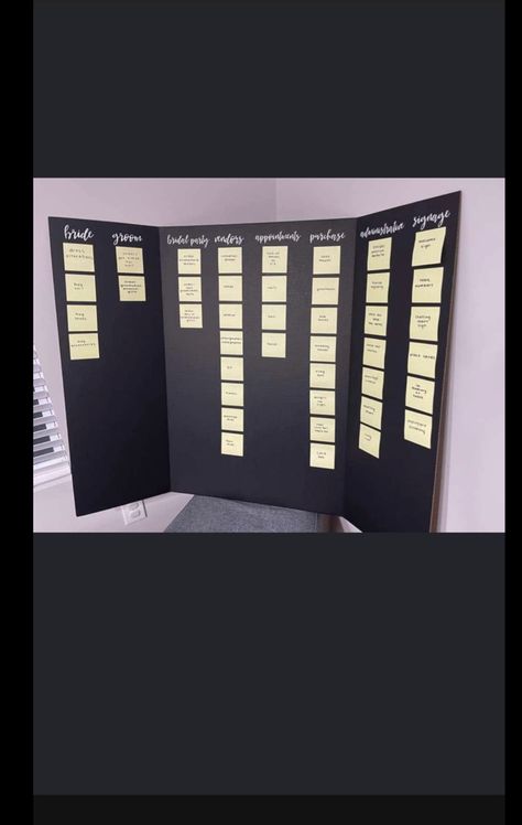 Wedding Planning Sticky Note Wall, Wedding To Do List Board, Wedding Planning Trifold Board, Wedding To Do List Poster Board, Wedding Planning Post It Board, Wedding To Do Board, Wedding Post It Board To Do List, Wedding Sticky Note Board, Wedding Planning Board Diy