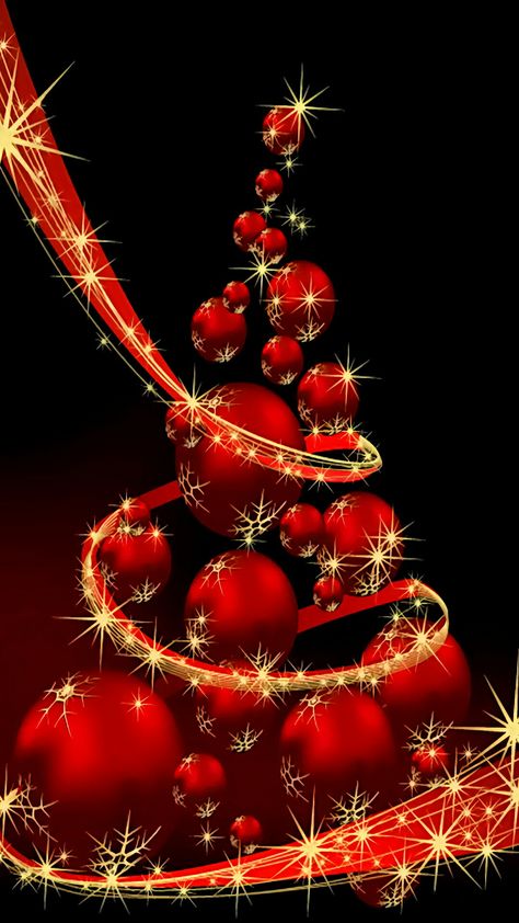 Wallpaper... By Artist Unknown... Christmas Tree Wallpaper, Merry Christmas Wallpaper, Merry Christmas Pictures, Xmas Wallpaper, Christmas Phone Wallpaper, Merry Christmas Images, Holiday Wallpaper, Animated Christmas, Navidad Christmas