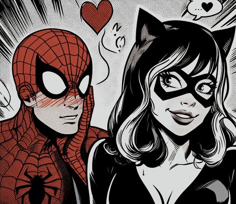 Spiderman Black Cat, Spiderman Black, Black Cat Drawing, Scarlet Spider, Spiderman Comic, Scary Art, Spiderman Art, Amazing Spiderman, Amazing Spider