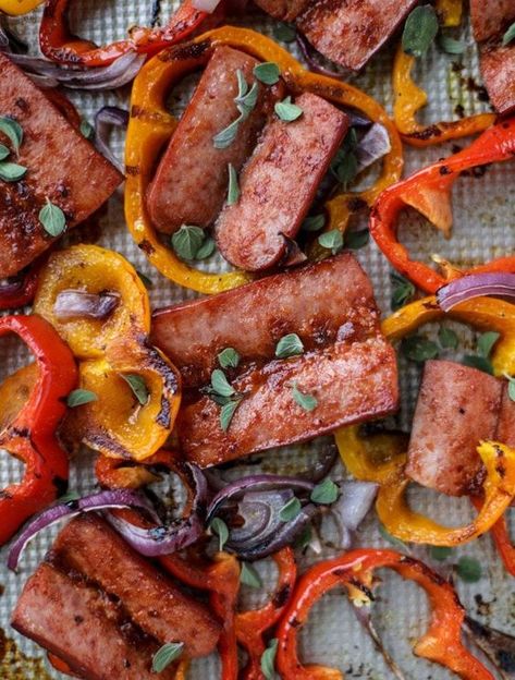 sheet pan smoked sausage and peppers I howsweeteats.com #sheetpan #smoked #sausage #turkey #healthy Smoked Sausage And Peppers, Sheet Pan Smoked Sausage, Sheet Pan Sausage And Peppers, Smoked Turkey Sausage, Sausage Sheet Pan, Turkey Smoked, Sheet Pan Sausage, Dinner Meal Prep, Sausage And Peppers