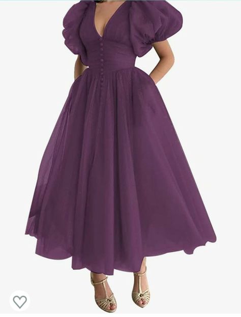 Xijun Puffy Sleeved Dress Baloon Sleeves For Frock, Kurta Poses, Tulle Gowns, Puff Sleeve Gown, Xmas Dress, Plum Dress, Puffy Dresses, Elegant Blouse Designs, Evening Party Gowns