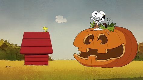 Cute Snoopy Fall Wallpaper, Snoopy Fall Wallpaper, Snoopy Autumn, Fall Snoopy, Cute Fall Backgrounds, Snoopy Fall, Charlie Brown Wallpaper, Desktop Wallpaper Fall, Halloween Desktop Wallpaper