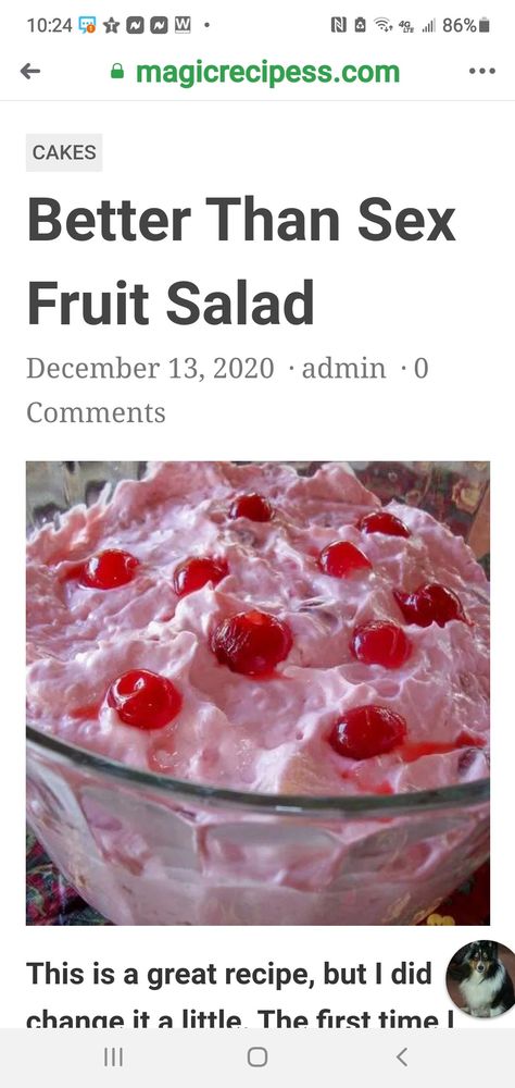 Cool Whip Pie, Fluff Salads, Fruit Salad Ingredients, Sweet Salads, Fluff Salad, Pie Fillings, Jello Salads, Fruit Salad Easy, Fruit Cocktail