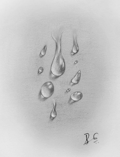 Bubble Sketch Pencil, Water Drip Tattoo, Water Droplets Drawing Tutorial, Rainfall Painting, Realistic Water Drawing, Water Sketch Pencil, Water Dripping Drawing, Waterdrop Drawing, Water Droplets Drawing