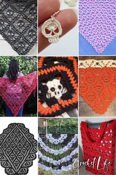 The skull symbol means different things to different cultures. These 10 beautiful lost souls crochet patterns bridge the gaps with beauty and grace. Crochet Lost Souls Blanket, Lost Souls Shawl Crochet Pattern, Crochet Halloween Patterns Free, Skull Symbol, Crochet Skull Patterns, Crocheted Afghans, Free Crochet Doily Patterns, Crochet Skull, Crochet Chain