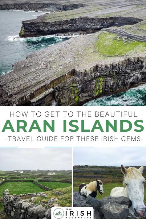 The mysterious Aran Islands are far off the beaten track for Ireland, and in this guide we show you exactly how to get there! Visit one of Ireland’s most stunning destinations, a place with an Old World feel where locals speak! This is the only guide you need! | #Ireland #AranIslands #VisitIreland Ireland Islands, Adare Ireland, Blasket Islands Ireland, Roscommon Ireland, Howth Ireland, Inishmore Aran Islands, West Ireland, Larne Northern Ireland, Aran Islands Ireland