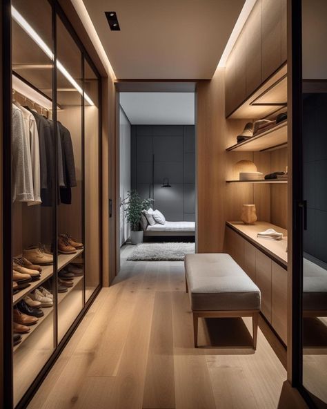 A Walk In Closet, Dream Closet Design, Closet Design Layout, Walk In Closet Design, Luxury Closets Design, Modern Closet, Wardrobe Interior Design, Bedroom Closet Design, 아파트 인테리어