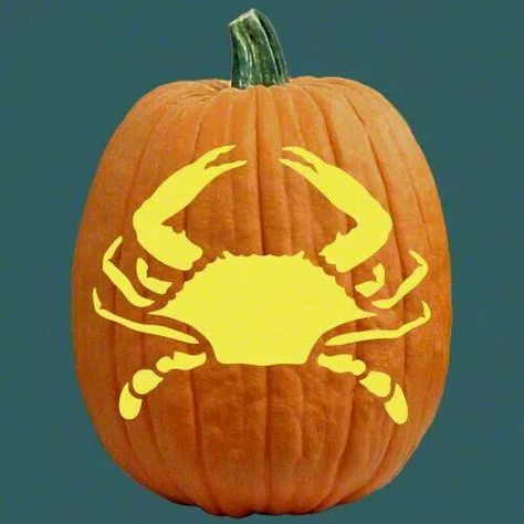 Crab /Cancerian Stencil Cake Design, Crab Pumpkin, Crab Stencil, Free Pumpkin Carving Stencils, Pumpkin Carving Pattern, Stencil Cake, Pumpkin Carving Patterns Free, Pumpkin Inspiration, Pumpkin Carving Stencils Free